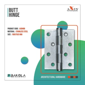 Axon Butt Hinge 4" SS Matt